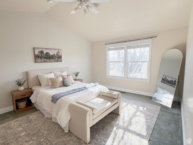 1017 E 450 N Cir N, American Fork, UT 84003 - bedroom featuring lofted ceiling, carpet, and a ceiling fan