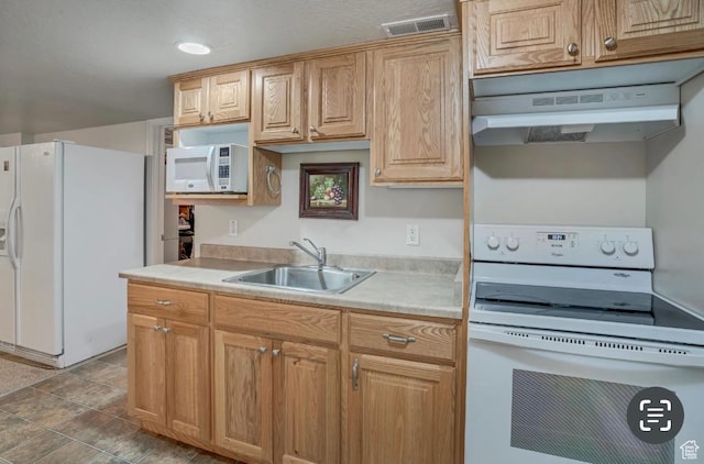 1017 E 450 N Cir N, American Fork, UT 84003 - kitchen with white appliances, under cabinet range hood, and light countertops