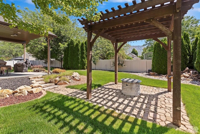 3146 N 750 W, Pleasant View, UT 84414 - view of yard featuring a patio area and a pergola