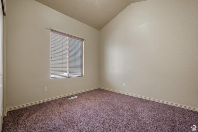 6097 W Cedar Hill Rd S, West Jordan, UT 84081 - unfurnished room with carpet and vaulted ceiling