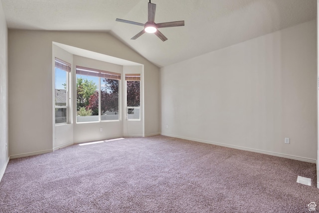 6097 W Cedar Hill Rd S, West Jordan, UT 84081 - carpeted empty room featuring a ceiling fan and vaulted ceiling