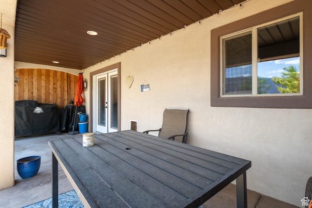 3712 N 250 E, Enoch, UT 84721 - view of patio / terrace featuring french doors and outdoor dining area