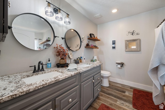 3712 N 250 E, Enoch, UT 84721 - full bath featuring double vanity, wood finished floors, and recessed lighting
