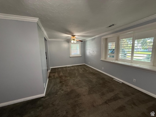1885 S 50 W, Bountiful, UT 84010 - empty room featuring ornamental molding, carpet flooring, and a ceiling fan