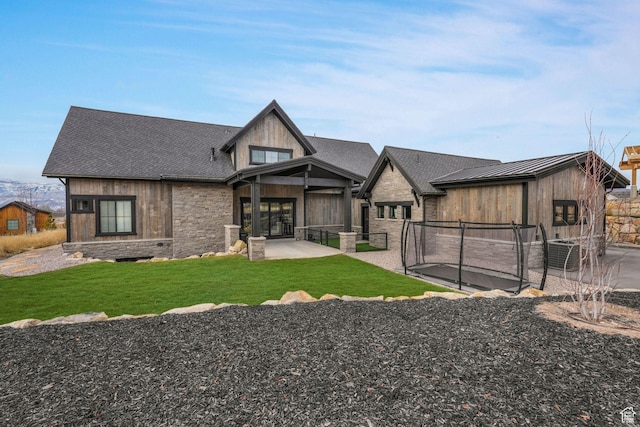 330 N Haystack Mountain Dr, Heber City, UT 84032 - back of house featuring a patio and stone siding