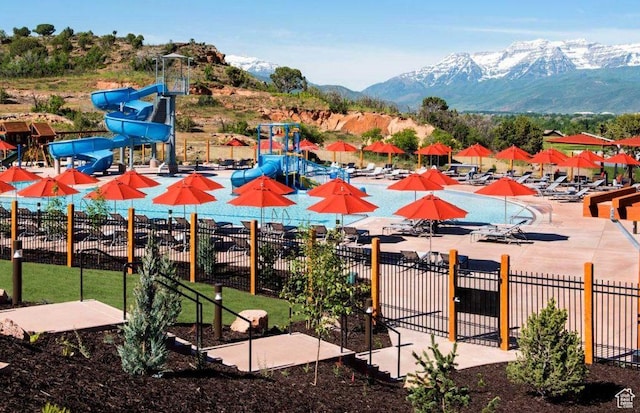 330 N Haystack Mountain Dr, Heber City, UT 84032 - view of swimming pool featuring a mountain view