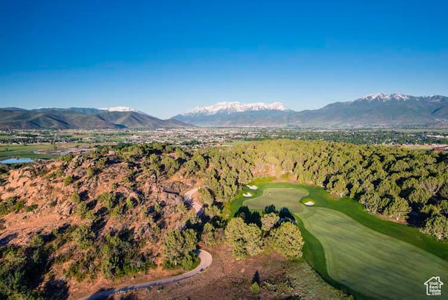 330 N Haystack Mountain Dr, Heber City, UT 84032 - aerial view of property's location with a mountain backdrop and a golf club