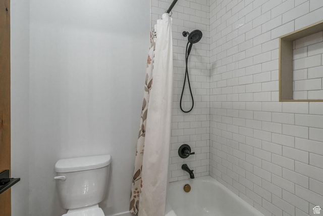 330 N Haystack Mountain Dr, Heber City, UT 84032 - bathroom featuring shower / tub combo with curtain and toilet