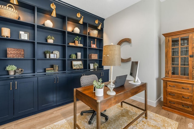 330 N Haystack Mountain Dr, Heber City, UT 84032 - office area featuring light wood-style floors and baseboards
