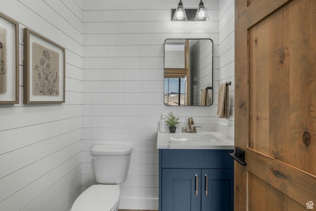 330 N Haystack Mountain Dr, Heber City, UT 84032 - half bathroom featuring vanity and wooden walls