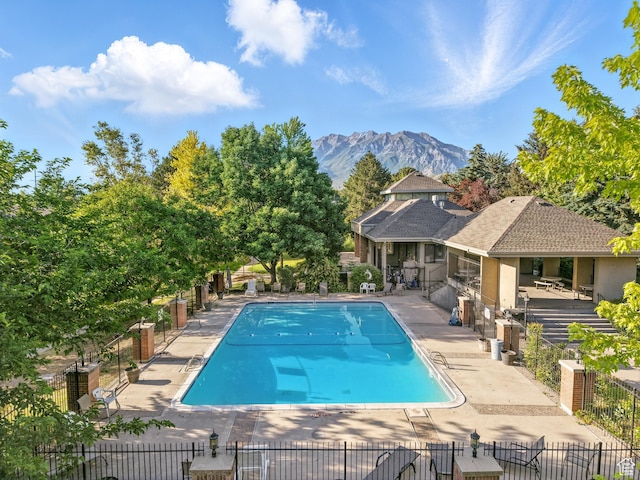 3228 N Brook Ln W, Provo, UT 84604 - community pool with a patio and a mountain view