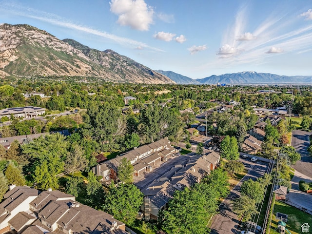 3228 N Brook Ln W, Provo, UT 84604 - aerial overview of property's location featuring mountains and nearby suburban area