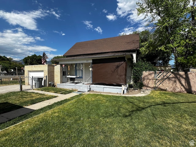59 S S 400 E, American Fork, UT 84003 - bungalow with a gate, covered porch, driveway, and roof with shingles