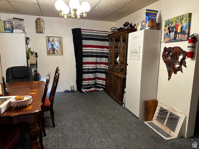 59 S S 400 E, American Fork, UT 84003 - carpeted home office featuring a chandelier and a drop ceiling
