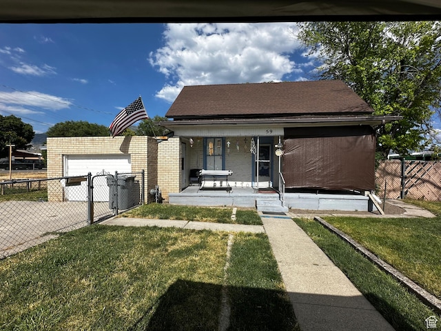 59 S S 400 E, American Fork, UT 84003 - bungalow-style house featuring covered porch, a gate, and roof with shingles