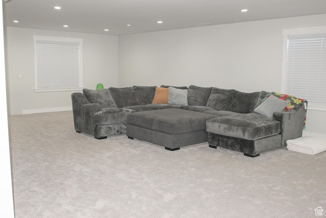 13693 S Blayde Dr, Herriman, UT 84096 - living area featuring carpet and recessed lighting