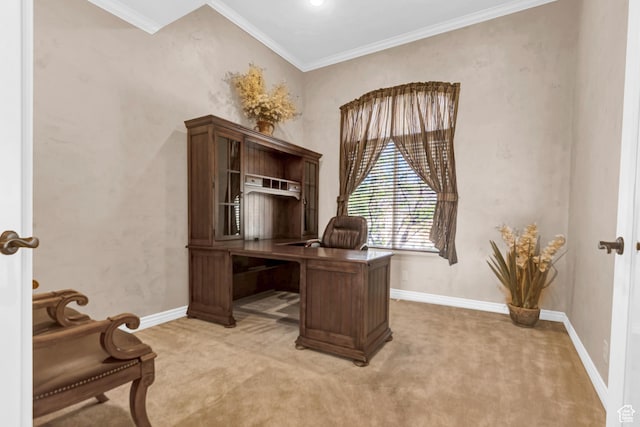 285 E Brayden Way, Draper, UT 84020 - home office featuring light carpet and ornamental molding