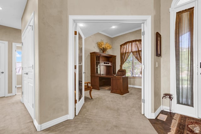 285 E Brayden Way, Draper, UT 84020 - foyer featuring carpet, crown molding, and french doors
