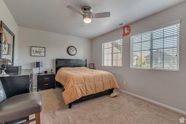 5436 W Brentford Ct, West Valley City, UT 84120 - bedroom with light carpet and ceiling fan