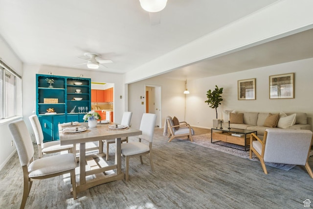 1112 E 2700 S Unit C17, Salt Lake City, UT 84106 - dining space featuring ceiling fan and baseboards