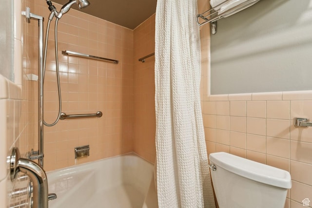 1112 E 2700 S Unit C17, Salt Lake City, UT 84106 - bathroom with shower / bathtub combination with curtain and tile walls