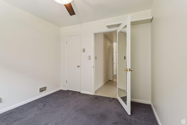 1112 E 2700 S Unit C17, Salt Lake City, UT 84106 - unfurnished bedroom featuring carpet floors and a ceiling fan