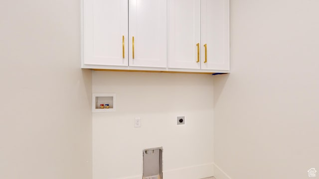683 N Heritage St, Mapleton, UT 84664 - laundry room with electric dryer hookup, washer hookup, and cabinet space