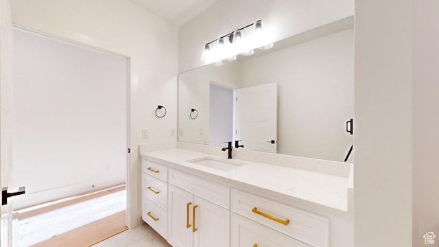 683 N Heritage St, Mapleton, UT 84664 - bathroom featuring vanity and marble finish floors