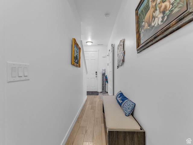 5251 W Linley Ct, Herriman, UT 84096 - hall featuring baseboards and light wood finished floors