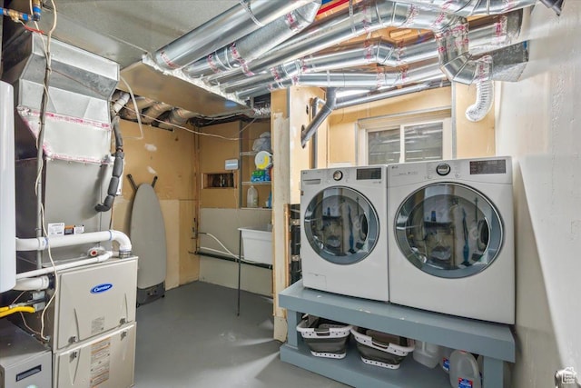 1543 E Spring Run Dr, Salt Lake City, UT 84117 - washroom with independent washer and dryer and heating unit