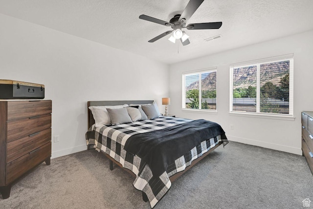 1281 16th St Unit 1281, Ogden, UT 84404 - carpeted bedroom featuring a textured ceiling and a ceiling fan
