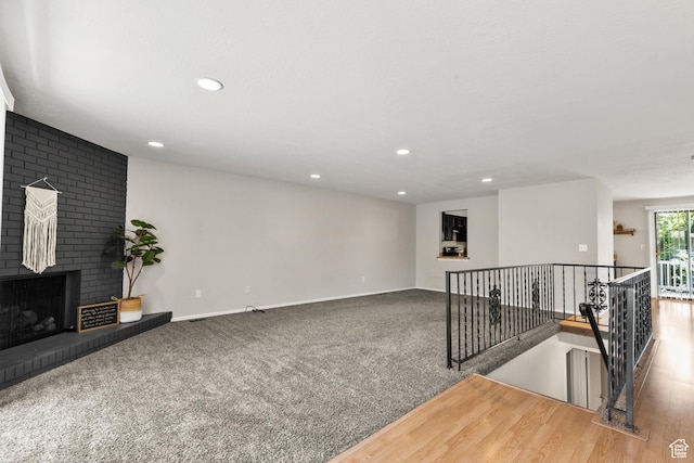 2522 E 1950 N, Layton, UT 84040 - interior space with recessed lighting, a fireplace, and carpet