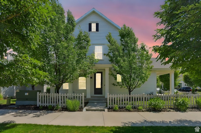 5254 W Burntside Ave, South Jordan, UT 84009 - obstructed view of property with a fenced front yard