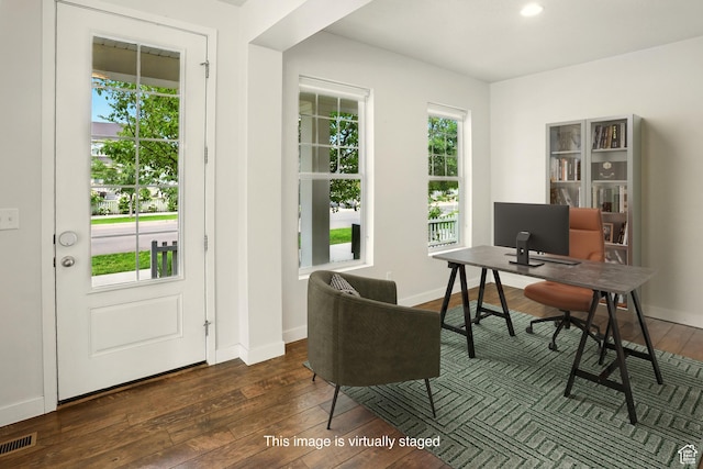 5254 W Burntside Ave, South Jordan, UT 84009 - office area with wood-type flooring