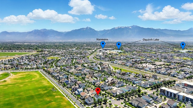 5254 W Burntside Ave, South Jordan, UT 84009 - aerial view of residential area featuring mountains