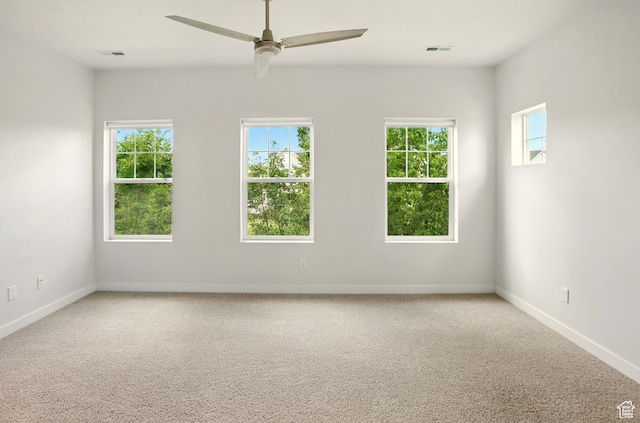 5254 W Burntside Ave, South Jordan, UT 84009 - carpeted spare room featuring ceiling fan and baseboards