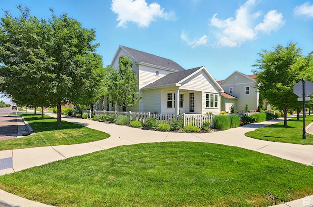 5254 W Burntside Ave, South Jordan, UT 84009 - view of front of house featuring a fenced front yard and covered porch