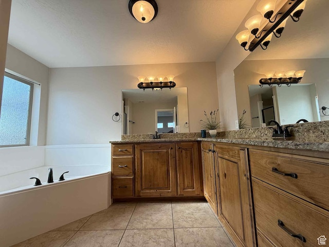 420 N Josephine Ln, Price, UT 84501 - full bath with double vanity, a bath, and tile patterned flooring
