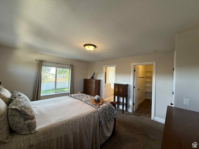 420 N Josephine Ln, Price, UT 84501 - carpeted bedroom with a textured ceiling, a spacious closet, and ensuite bath