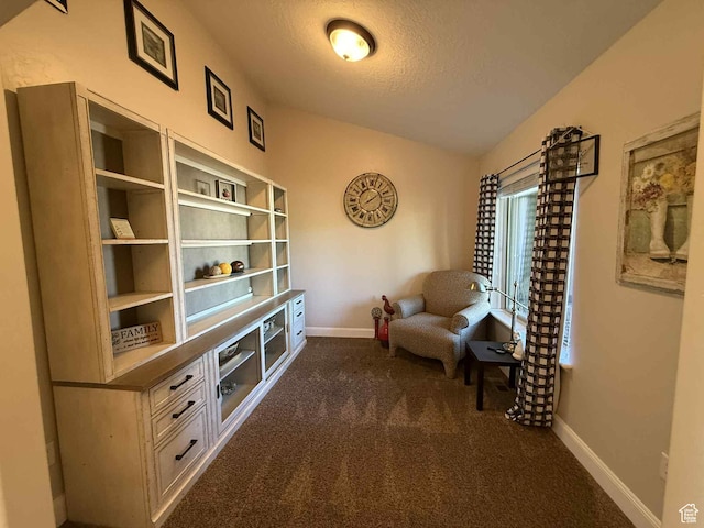 420 N Josephine Ln, Price, UT 84501 - sitting room featuring a textured ceiling and dark colored carpet