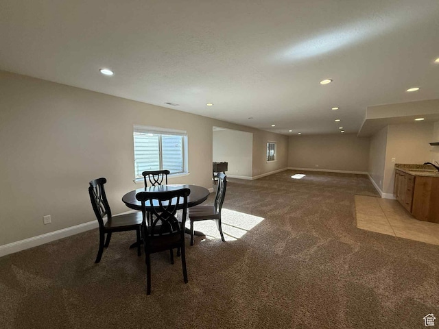 420 N Josephine Ln, Price, UT 84501 - dining area featuring light colored carpet and recessed lighting