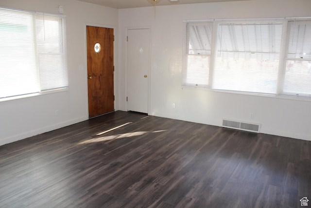 2342 S Van Buren Ave E, Ogden, UT 84403 - entryway with dark wood finished floors, healthy amount of natural light, and ceiling fan