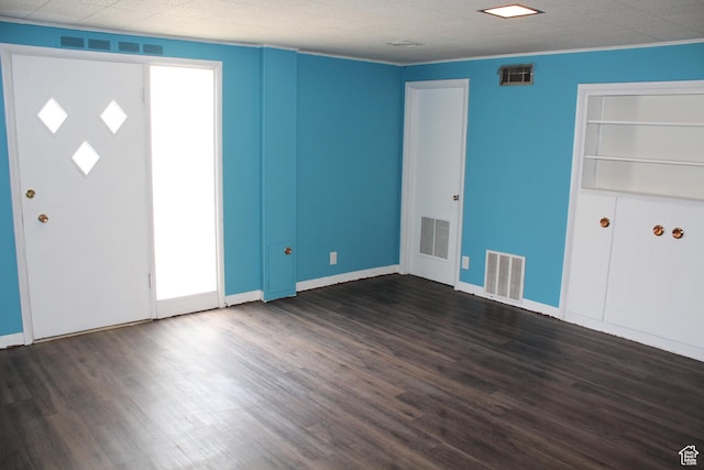 2342 S Van Buren Ave E, Ogden, UT 84403 - foyer featuring dark wood finished floors and crown molding