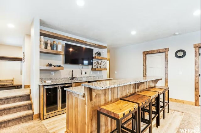 2915 S Golf Course Dr, Garden City, UT 84028 - indoor wet bar with wine cooler and recessed lighting