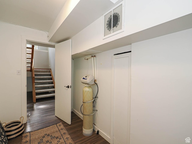 2512 E Redondo Ave S, Salt Lake City, UT 84108 - below grade area with stairway and wood finished floors