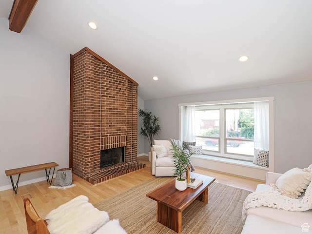 2512 E Redondo Ave S, Salt Lake City, UT 84108 - living area with light wood finished floors, recessed lighting, and a fireplace