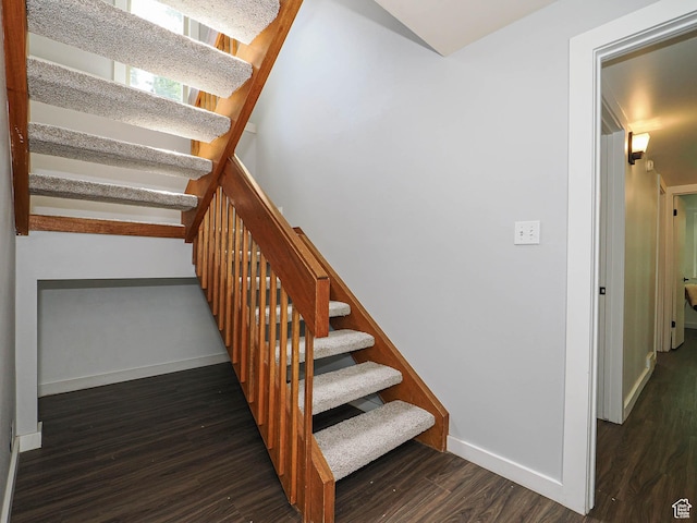 2512 E Redondo Ave S, Salt Lake City, UT 84108 - staircase with wood finished floors and baseboards
