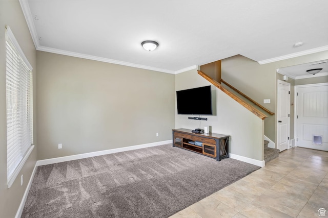 998 W 950 N, Orem, UT 84057 - unfurnished living room with stairs and ornamental molding