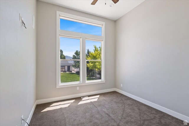 11989 S 3600 W, Riverton, UT 84065 - carpeted empty room featuring ceiling fan and baseboards