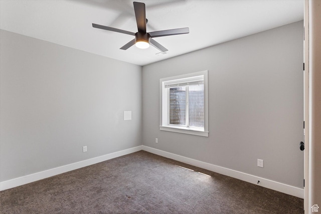11989 S 3600 W, Riverton, UT 84065 - empty room with a ceiling fan and dark carpet